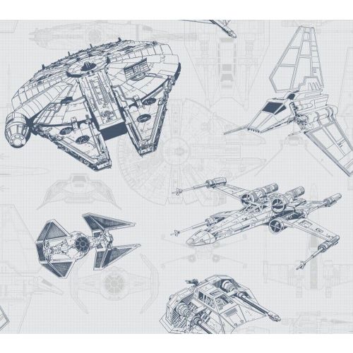 Tapet STAR WARS SHIP SCHEMATIC | DY0306