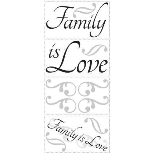 Sticker citate FAMILY IS LOVE | RMK2120SCS