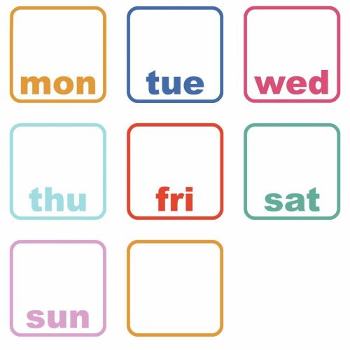 Tabla de scris Days of the Week Planner | RMK3043SCS