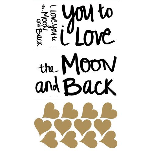Sticker inspirational LOVE YOU TO THE MOON | RMK3166SCS