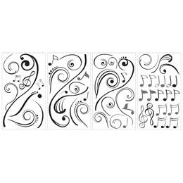 Sticker decorativ MUSIC NOTE SCROLL | RMK2083SCS
