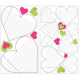 Stickere HEART NOTEPAD | 2 colite de 25,4 cm x 45,7 cm