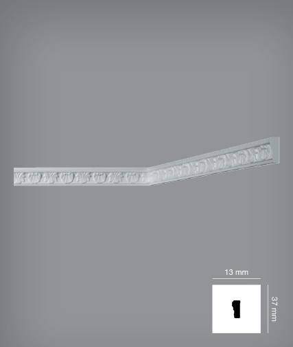 Bagheta decorativa tavan de 37 x 13 mm - lungime de 1,25 ml | EC2L