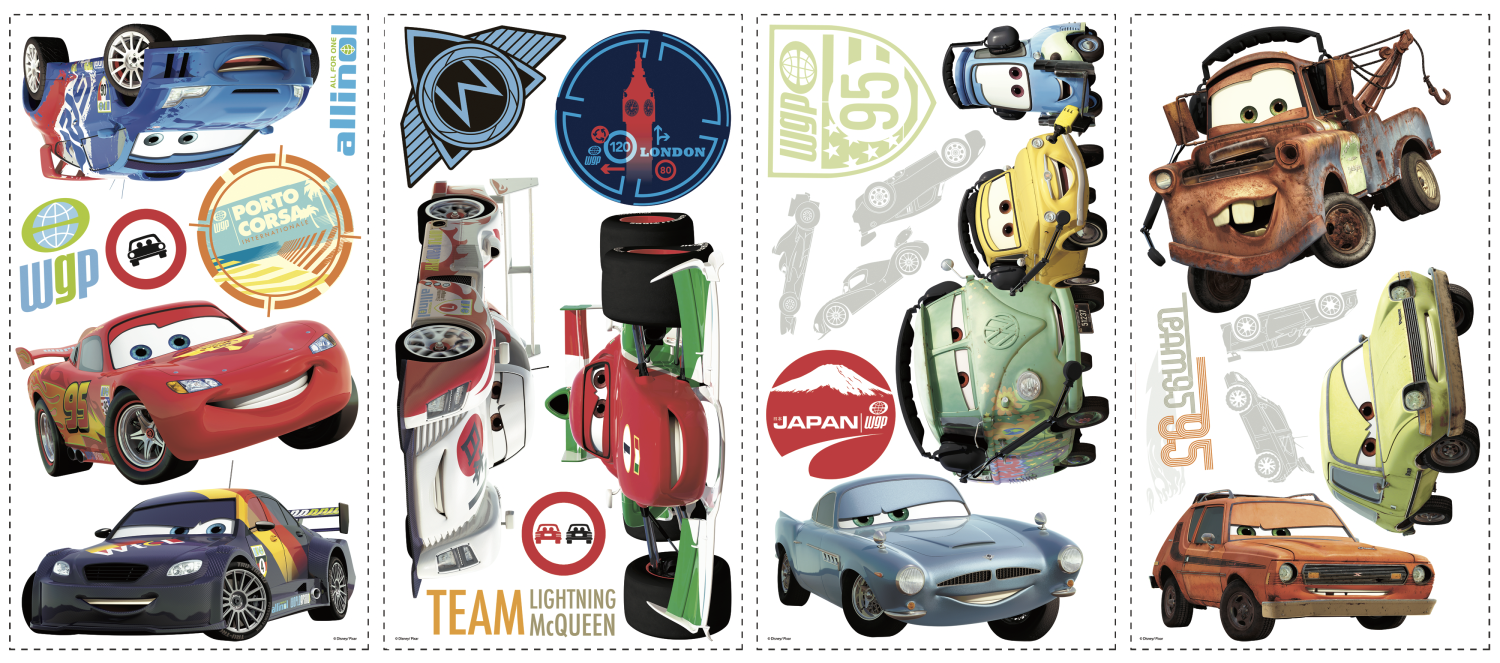 Stickere Personaje CARS 3 | 4 colite de 25,4 cm x 45,7 cm ka-international.ro