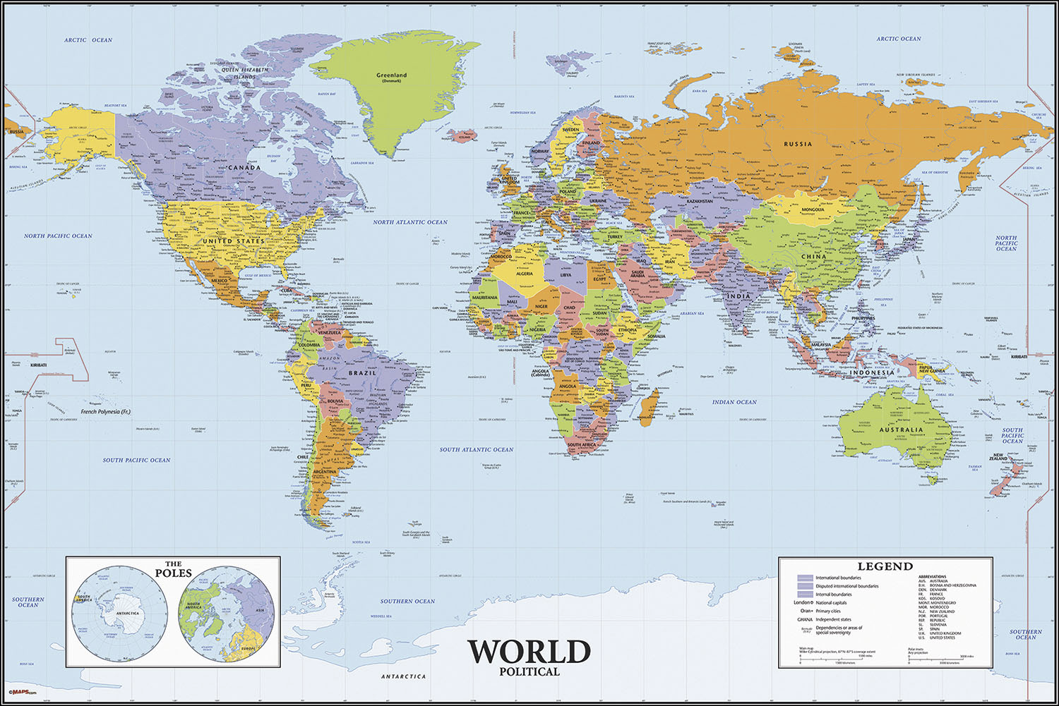 Tabla de scris WORLD MAP DRY ERASE | 96 x 64,1 cm ka-international.ro