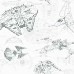 Tapet STAR WARS SHIP SCHEMATIC | DY0305