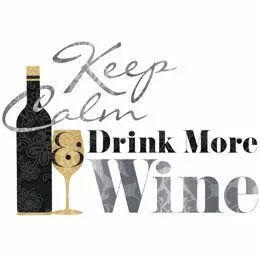 Sticker citate KEEP CALM & DRINK WINE QUOTE | RMK2373SCS