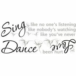 Sticker citate DANCE, SING, LOVE | RMK1552SCS