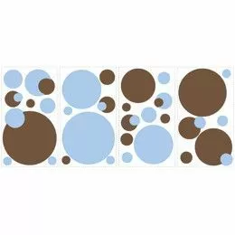 Stickere decorative JUST DOTS - albastre / maro | RMK1246SCS