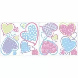 Stickere decorative HEARTS | RMK1434SCS
